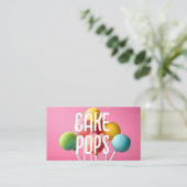 Carte De Visite Cake Pops QR (Debout devant)