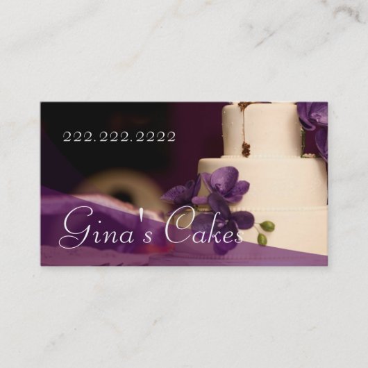 Carte De Visite Cake Shop Cupcakes Boulangerie Restauration (Devant)
