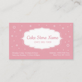 Carte De Visite Cake Store business cards
