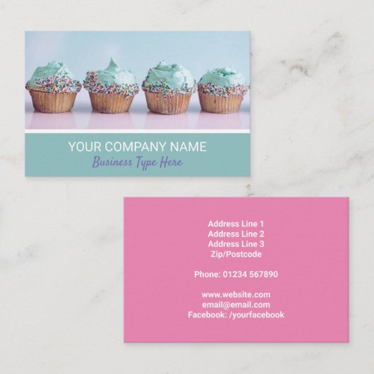 Carte De Visite Cakes Cake Baking Cakes (Devant / Derrière)