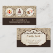 Carte De Visite Cakes personnalisés Master Mariage Banquet d'anniv (Devant / Derrière)