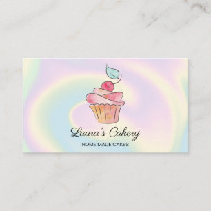 Carte De Visite Cakes Sweets Cupcake Accueil Boulangerie Girly Aqu