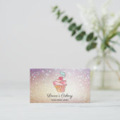 Carte De Visite Cakes Sweets Cupcake Accueil Boulangerie Girly Aqu (Debout devant)
