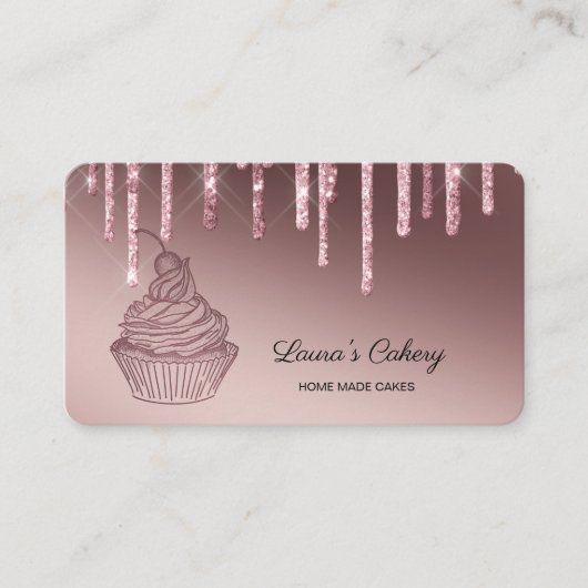 Carte De Visite Cakes & Sweets Cupcake Accueil Boulangerie Laisser (Devant)