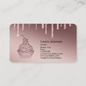 Carte De Visite Cakes & Sweets Cupcake Accueil Boulangerie Laisser (Dos)