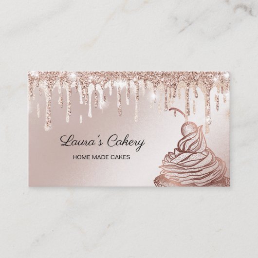 Carte De Visite Cakes & Sweets Cupcake Accueil Boulangerie Laisser (Devant)