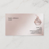 Carte De Visite Cakes & Sweets Cupcake Accueil Boulangerie Laisser (Dos)