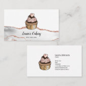 Carte De Visite Cakes & Sweets Cupcake Accueil Boulangerie Laisser (Devant / Derrière)