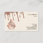 Carte De Visite Cakes & Sweets Cupcake Accueil Boulangerie Laisser (Dos)