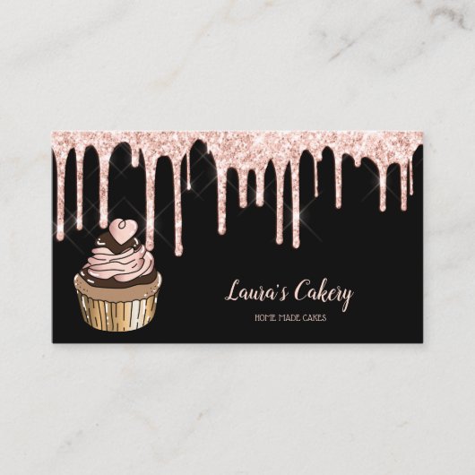 Carte De Visite Cakes & Sweets Cupcake Accueil Boulangerie Laisser (Devant)