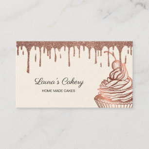 Carte De Visite Cakes & Sweets Cupcake Accueil Boulangerie Laisser