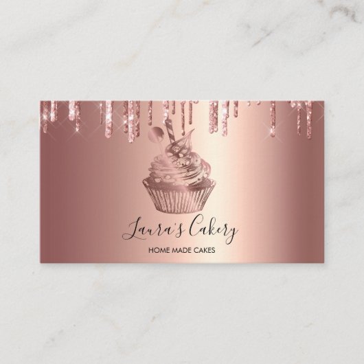 Carte De Visite Cakes & Sweets Cupcake Accueil Boulangerie Laisser (Devant)