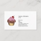 Carte De Visite Cakes & Sweets Cupcake Accueil Boulangerie Laisser (Dos)