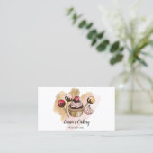 Carte De Visite Cakes & Sweets Cupcake Accueil Boulangerie Laisser (Debout devant)