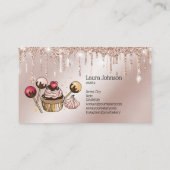 Carte De Visite Cakes & Sweets Cupcake Accueil Boulangerie Laisser (Dos)