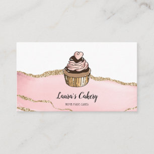 Carte De Visite Cakes & Sweets Cupcake Accueil Boulangerie Laisser