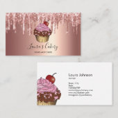 Carte De Visite Cakes & Sweets Cupcake Accueil Boulangerie Laisser (Devant / Derrière)