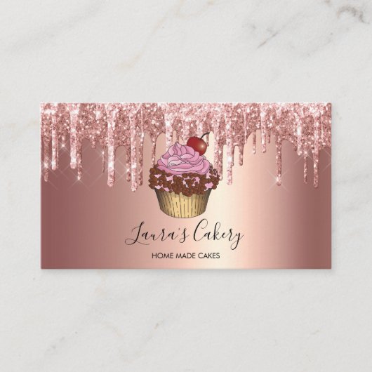 Carte De Visite Cakes & Sweets Cupcake Accueil Boulangerie Laisser (Devant)