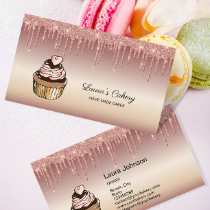 Carte De Visite Cakes & Sweets Cupcake Accueil Boulangerie Laisser