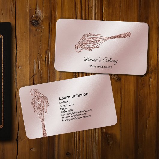 Carte De Visite Cakes & Sweets Cupcake Accueil Boulangerie Laisser