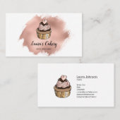 Carte De Visite Cakes & Sweets Cupcake Accueil Boulangerie Laisser (Devant / Derrière)