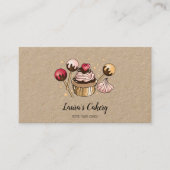 Carte De Visite Cakes & Sweets Cupcake Accueil Boulangerie Laisser (Devant)