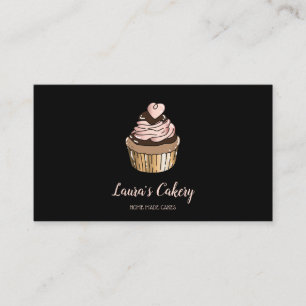 Carte De Visite Cakes & Sweets Cupcake Accueil Boulangerie Laisser