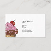 Carte De Visite Cakes & Sweets Cupcake Accueil Boulangerie Laisser (Dos)