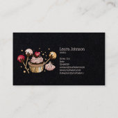Carte De Visite Cakes & Sweets Cupcake Accueil Boulangerie Laisser (Dos)