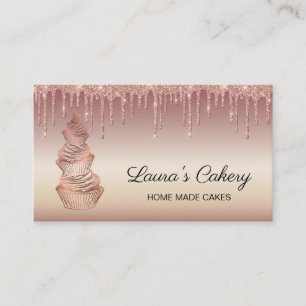 Carte De Visite Cakes & Sweets Cupcake Accueil Boulangerie Laisser