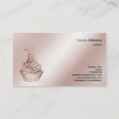 Carte De Visite Cakes & Sweets Cupcake Accueil Boulangerie Laisser (Dos)