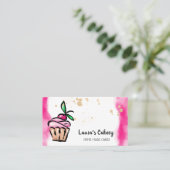 Carte De Visite Cakes & Sweets Cupcake Accueil Boulangerie mignonn (Debout devant)