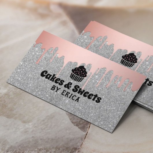 Carte De Visite Cakes & Sweets Cupcake Accueil Boulangerie Parties