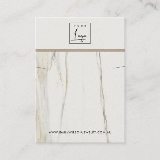 CARTE DE VISITE CALACATTA MARBRE TEXTURE COULEUR BRACELET AFFICHAG (Devant)