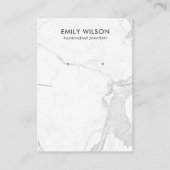 CARTE DE VISITE CALACATTA MARBRE TEXTURE ÉCRAN D'APPUI (Devant)