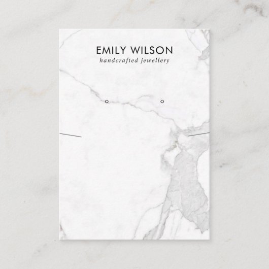 CARTE DE VISITE CALACATTA MARBRE TEXTURE ÉCRAN D'APPUI (Devant)