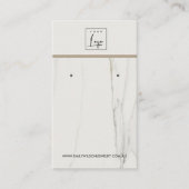 CARTE DE VISITE CALACATTA MARBRE TEXTURE STUD EARRÊT AFFICHAGE (Devant)