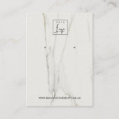 CARTE DE VISITE CALACATTA MARBRE TEXTURE STUD EARRÊT AFFICHAGE (Devant)