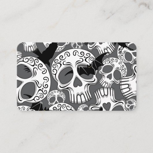Carte De Visite Calaveras décoratives Halloween (Devant)