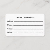 Carte De Visite Calaveras décoratives Halloween (Dos)