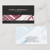 Carte De Visite Calculateur comptable (Devant / Derrière)