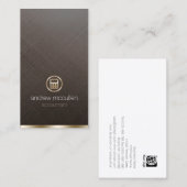 Carte De Visite Calculateur d'or comptable Brossé Metal Finance (Devant / Derrière)