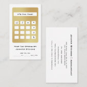 Carte De Visite Calculateur d'or de nomination de l'impôt comptabl (Devant / Derrière)
