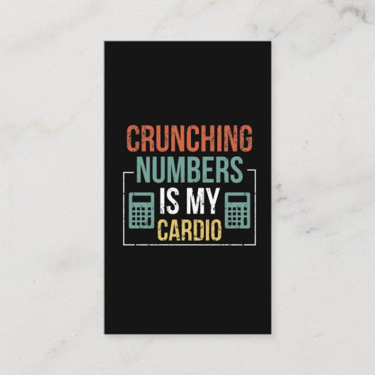 Carte De Visite Calculateur du numéro comptable comptable Humour (Devant)