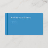 Carte De Visite Calculatrice bleue de finances de comptable de (Dos)