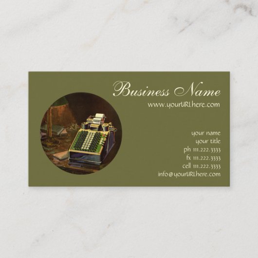 Carte De Visite Calculatrice comptable Comptometer Entreprise Vint (Devant)
