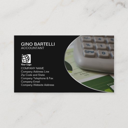 Carte De Visite Calculatrice de comptabilité financière (Devant)
