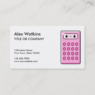 Carte De Visite Calculatrice de comptable