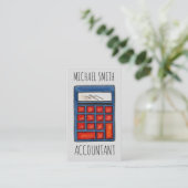 Carte De Visite Calculatrice Math Professeur Comptable Mathématiqu (Debout devant)