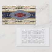 Carte De Visite Calendrier 2012 de Natif américain (Devant / Derrière)